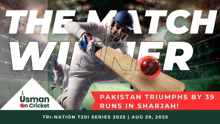 Pakistan Triumphs by 39 Runs in Sharjah!